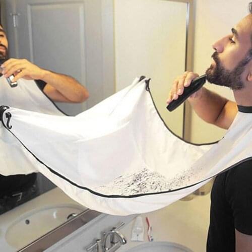 Waterproof Beard Apron With Suction Pad Fix it to Mirror Bathroom Razor Holder Hair Shave Catcher Hair Capes Home Use