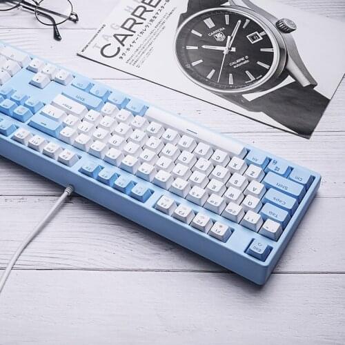 Green Mechanical Keybaord Ergonomics Gaming Keyboard 87/104 Keys Multimedia Mechanical Keyboard for Laptop/PC Desktop Notebook