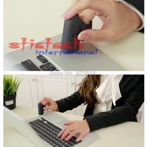 By dhl or ems 100 pieces Wholesale new black 2.4GHz USB Wireless Finger Rings Optical Mouse 1200Dpi For PC Laptop Desktop