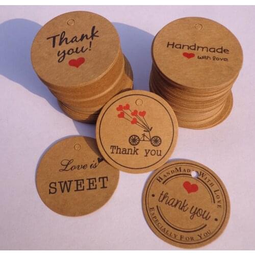 100Pcs/Pack Price Label Cards Multi Purpose Gift Accessories Kraft Paper Wedding Party Decoration Hang Tags