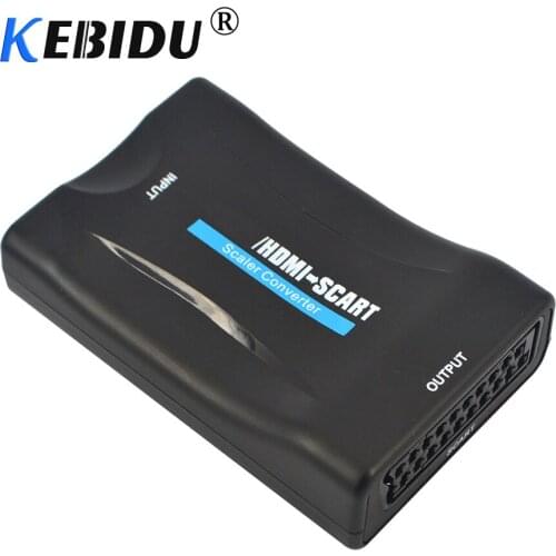1080P HDMI-compatible to Scart AV converter adapter HDMI-compatible in Scart out Signal Adapter Converter With Power Adapter