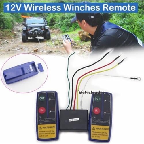 12V 50M Digital Wireless Winches Remote Control Recovery Kit 2.4G For Jeep SUV Truck Vehicle Trailer Kit