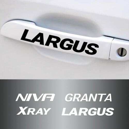 4pcs Car rearview mirror decoration Auto Decor Door Handle Wiper Decals Stickers For LADA Largus Granta Niva Xray Accessories