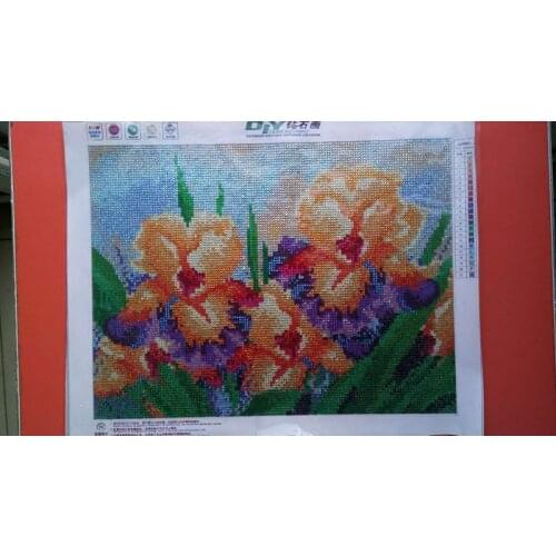 2017 5D DIY Diamond Painting Crystal round cross stitch kits full diamond embroidery flowes flower home decoration 45x35