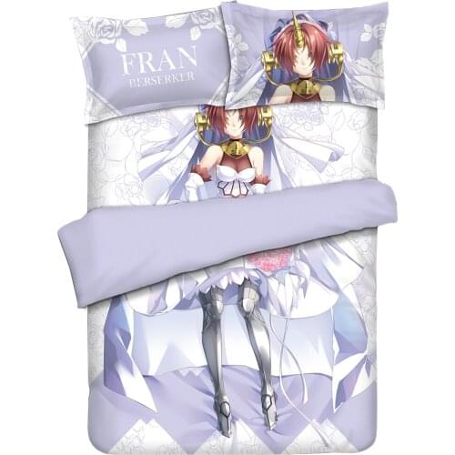 Anime JK Fate Apocrypha Frankenstein Berserker Cosplay Bed Flat Sheet Quilt Cover Pillowcase Cartoon Bedding Comforter Sets