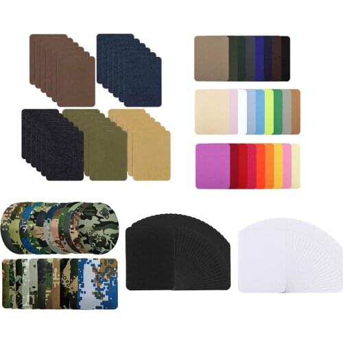 DIY Iron-on Patches Denim Jeans Stickers Appliques No Sew 22Pcs Camouflage