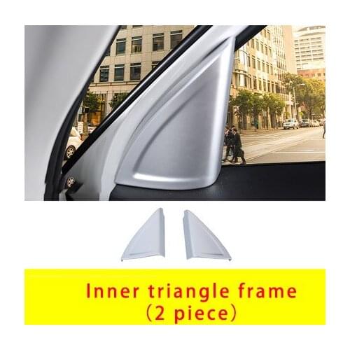 For Skoda KAMIQ ABS chrome silver Inner triangle frame 2pcs