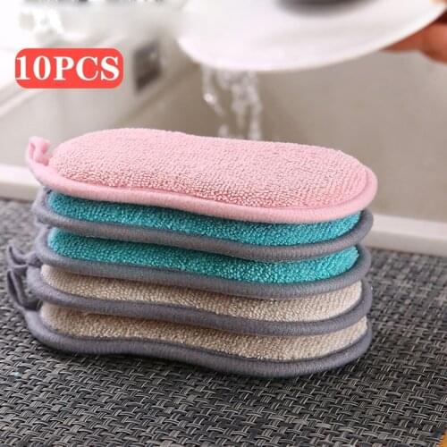 Double Sided Kitchen Cleaning Magic Sponge Kitchen Cleaning Sponge Scrubber Sponges for Dishwashing Bathroom Accessories