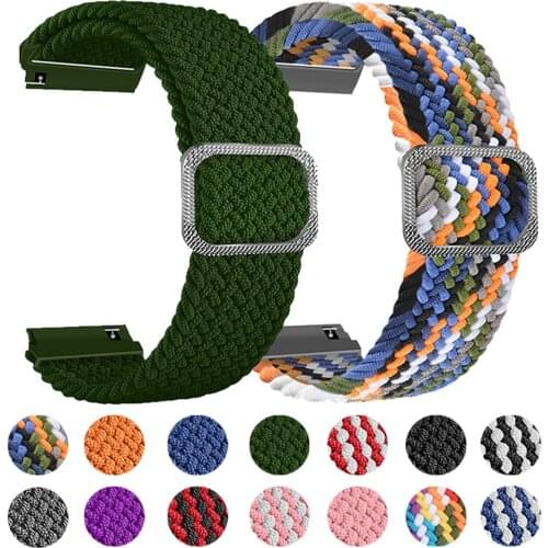 Elastic Nylon Strap For Huami Amazfit GTR 2 47mm 42mm Soft Bracelet Band Stratos 3 GTS 2 Bip 2e Adjustable 20mm 22mm Watchbands