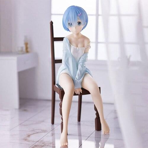 Japanese Anime Re:Life In A Different World From Zero Chair Rem Figure Model PVC Action Figure Sexy Girl Toys Gifts