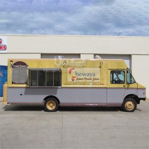 Custom Large Size Mobile Kitchen Ice Cream Waffle House Food Cart Food Truck Builders