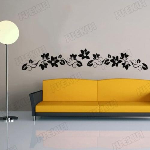 Classical Flower Decor Removable Wall Stickers for Living Room Home Art Decoration Vinyl Wall Decals Bedroom Murals L896