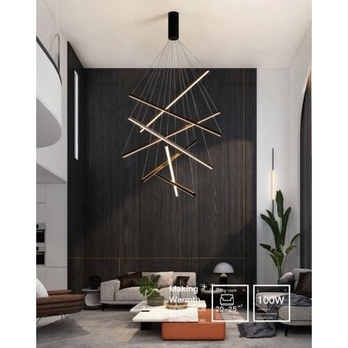 Linear Creative Modern LED Pendant Lights For Living Room Kitchen Dining Room Bar Hanging Lamp LED Pendant Lamp Home Lustres