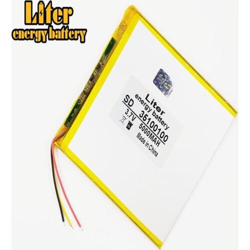 3 line 3.7V,5000mAH,35100100 PLIB ( polymer lithium ion battery ) Li-ion battery for tablet pc,GPS,mp3,mp4,cell phone,speaker