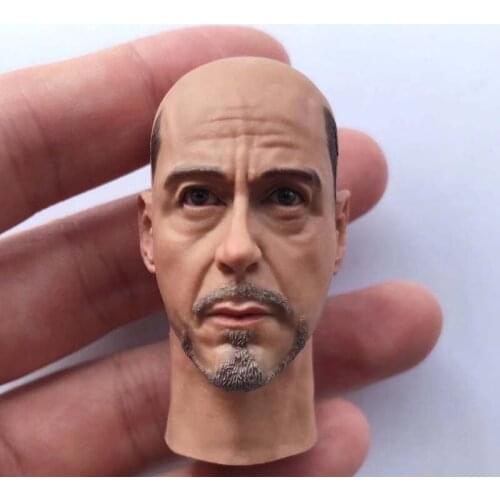 1/6 Scale Bald Tony Head Sculpt DIY Hair Transplant Head Carving Model Toys Action Figure Accessories