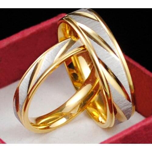 Moorvan 1 Piece!! Men Women Couple Rings Party Engagement Wedding Ring Stainless Steel Jewelry Retro Fashion VR005