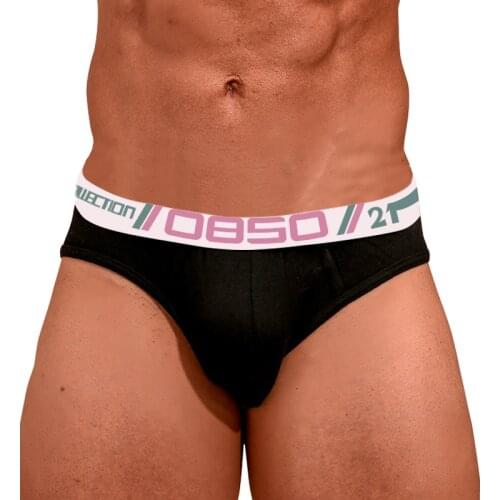 ORLVS Mens Briefs Bikini Cotton Gay Sexy Underwear Low Waist Sissy Lingerie For Men U Convex Mens Panties Cuecas Slip Homme