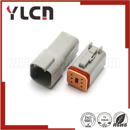 10 Sets Kits Six Pins Male Female Auto Connector Plug For Cars Waterproof DT06-6S DT04-6P New