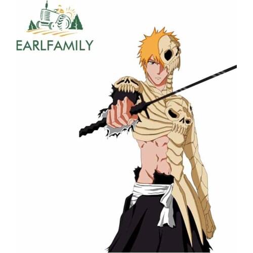 EARLFAMILY 13cm x 9cm for Ichigo Bleach Waterproof Decal Anime Scratch-proof JDM Accessories Bumper Decoration Car Stickers