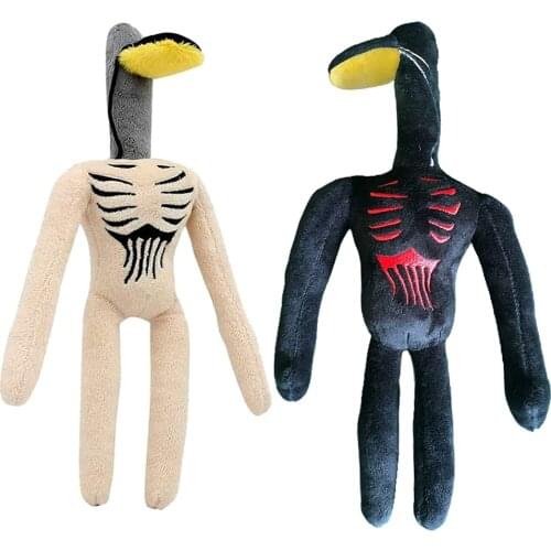 New Siren Head Plush Toy Black Light Double Head Fat High Stuffed Doll Horror Monster Toys Kids Gifts For Halloween Birthday
