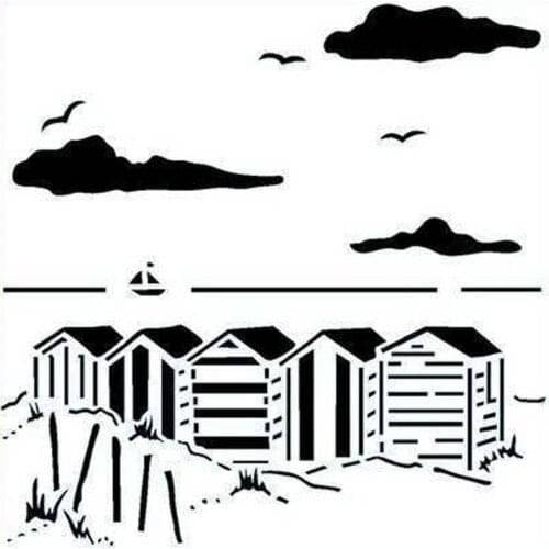 Plants House Alphabet Plastic Stencil DIY Embellishment Craft Card Album Embossing Template Scrapbooking New 2019