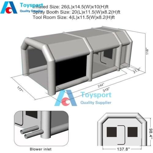 Portable PVC Inflatable Spray Booth Car Storage Cover Tent Workstation Inflatable Spray Paint Booth For Car Garage