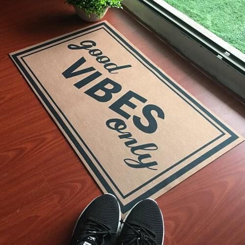 Funny Doormat Entrance Floor Mat Good Vibes Only Creative Designed Door Mat Indoor Outdoor Decorative Doormat Non-woven Fabric