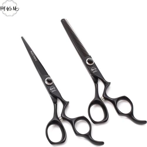 5.5" 440C AQIABI Professional Hairdressers Scissors Straight Shears Hair Thinning Shears Salon Hair Scissors Barber Shop A9016