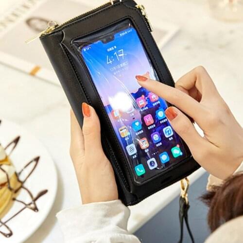 Luxury Leather Phone Bag Universal Designer Card Wallet Purse Women Cellphone Pouch for iPhone Samsung Case S2504