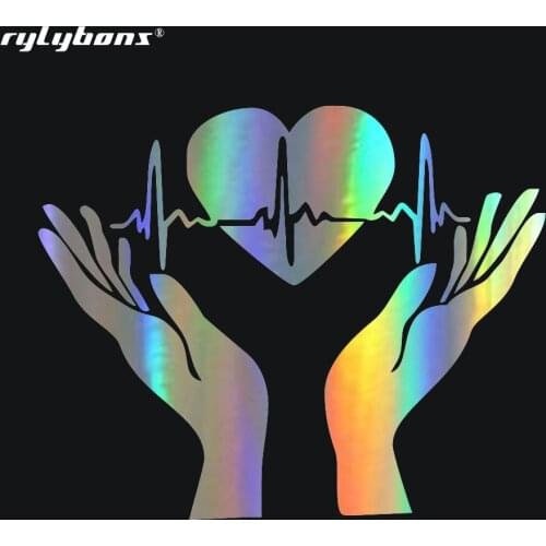 Rylybons Heart Beating Full Body Car Sticker Car-Styling for Car Accessories in Window Wall Body Tip sticker