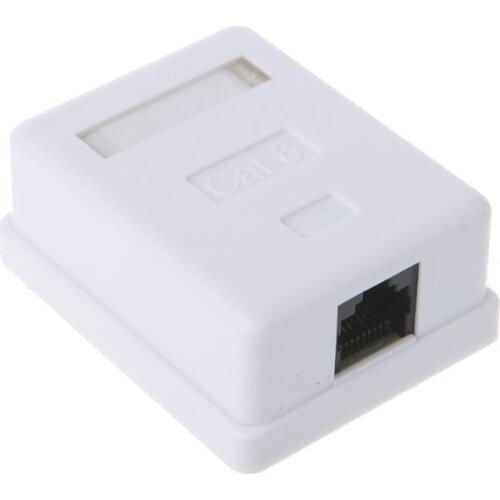 W3JD Cat6 RJ45 8P8C UTP Unshielded Single Port Desktop Mount Box
