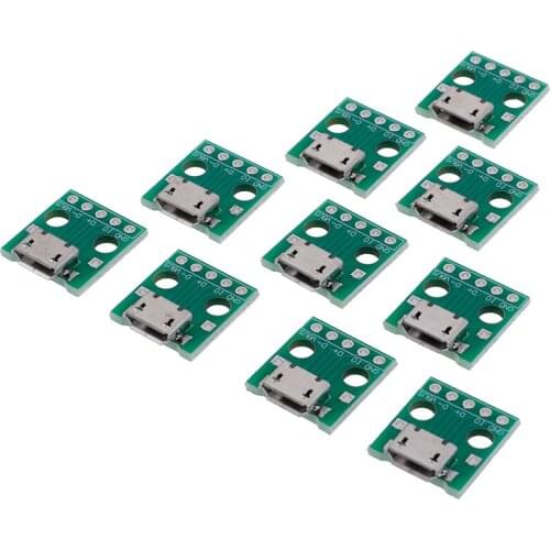 10/20Pcs Mini Micro USB To DIP Adapter 5Pin Female Connectors PCB Converter Board Dropshipping
