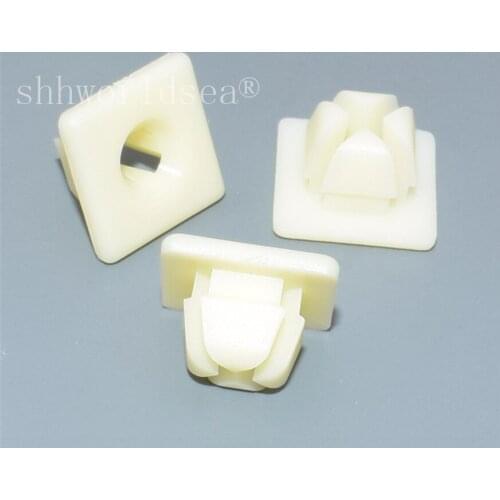 Shhworldsea 100PCS Nylon Beige License Plate Nut For 3893980 Auto car Clips And Fasteners Plastic Clips For Cars Boby