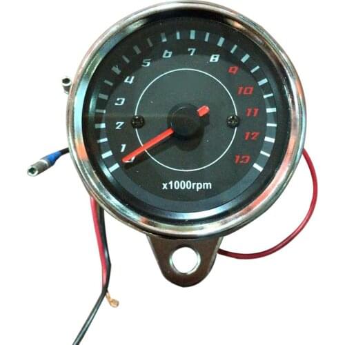 12V Universal Motorcycle Tachometer Meter LED Backlight 13K RPM Shift Motorcycle Digital Tachometer Oil Fuel Lever Gauge