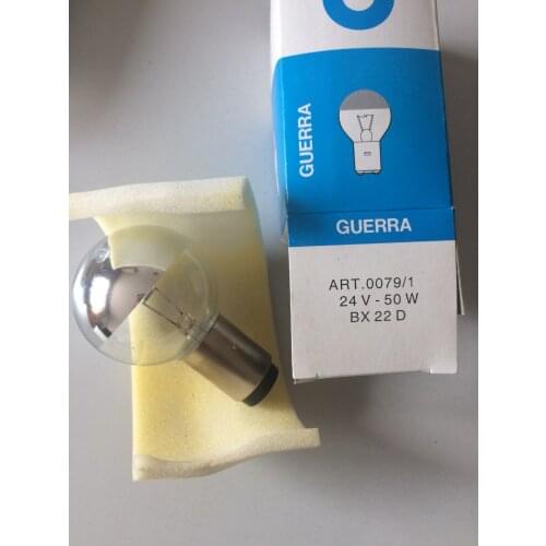 2pcs,24V 50W BX22D lamp,for Hanaulux surgical lights H016678 24V50W half clear silver bulb,Free shipping