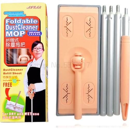 360 Household Degrees Rotatable Dust Removing Mop for Wash Floor Antistatic Dirt Grime Household Cleaning Tools Detachable Flat
