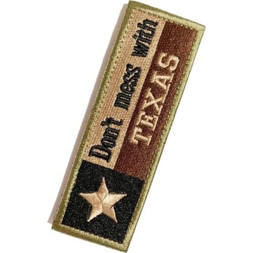 3D High Quality Embroidery Patches Magic Stickers Loops And Hook Don't Mess With Texas Patch Armband Cloth Patch