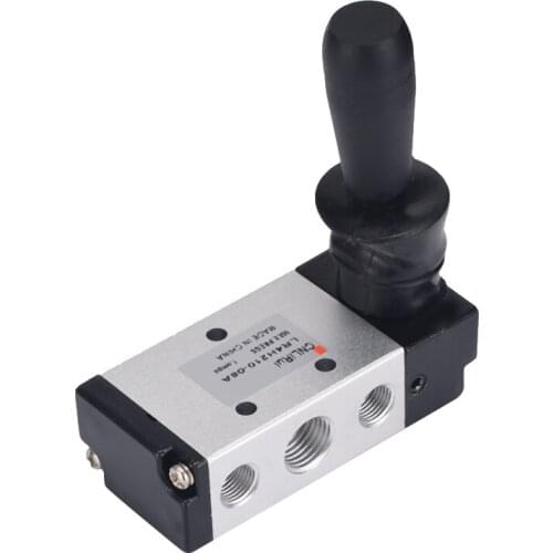 5 Port 2 Position Aluminum Valves 1/4" Inch Hand Pull Lever Operated Pneumatic Air Valve Hardware Accessories