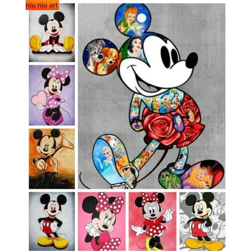 Disney Diy Diamond Embroidery Full Square Round Drill 5d Cartoon Mickey Diamond Painting Cross Stitch Rhinestone Mosaic
