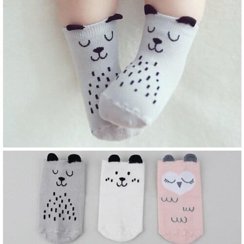Spring/Autumn Winter Baby Cotton Socks Boys Girls Newborn Infant Toddler Asymmetry Anti-slip Floor Wear Quality