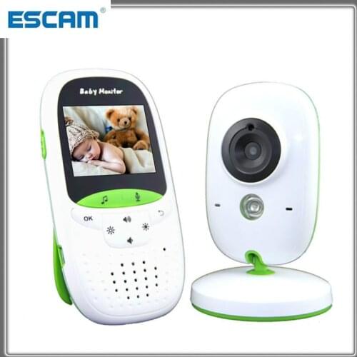 New ESCAM VB602 2.4 inch Wireless Baby Monitor Electronic Baby Video 2 Way Audio Nanny Camera Night Vision Temperature Monitor