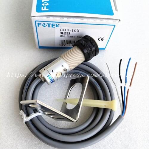 CDR-10X FOTEK New M18 TUBULAR TYPE PHOTO SENSOR Photoelectric Switch 10-30 VDC NPN & PNP