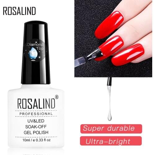 ROSALIND Diamond Top Gel Nail Polish Base Coat For Nail Extension UV LED Gel Lacquer Nail Art Primer For Nails Semi Permanent