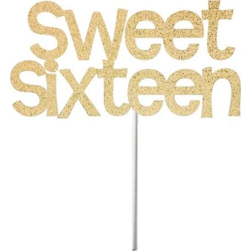 Custom Sweet 16 Cake Topper, Happy Sweet Birthday Cake Topper, Sweet Sixteen, 16th Birthday Party, Sweet 16 Party Decorations
