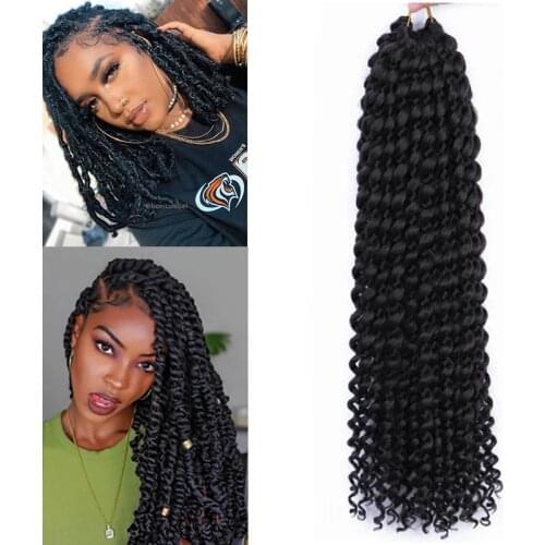 Butterfly Locs Passion Twist Crochet Braids Afro Kinky Curly 18Inch Long Bohemian Braid Spring Synthetic Braiding Hair Extension