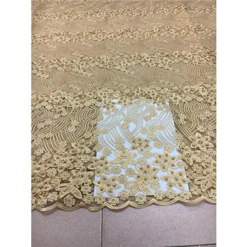 Beautiful beaded embroidewred YG-790 best quality embroidered african tulle mesh lace fabric for fashion show dress