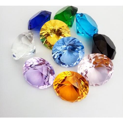 Crystal Diamond Paperweight Mixed Color 1pc Glass Diamonds Jewelry Decoration Home Decor Goods Top