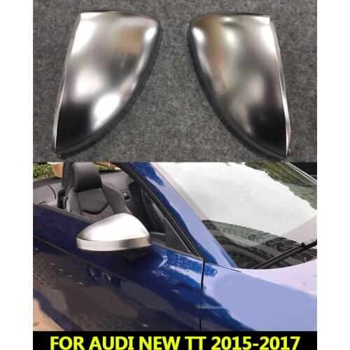 Matt Chrome Rearview Mirror Cap Covers Trim for Audi New TT MK3 Type 8S Coupe 2-Door 2015 2017 With Side Assist Replacement