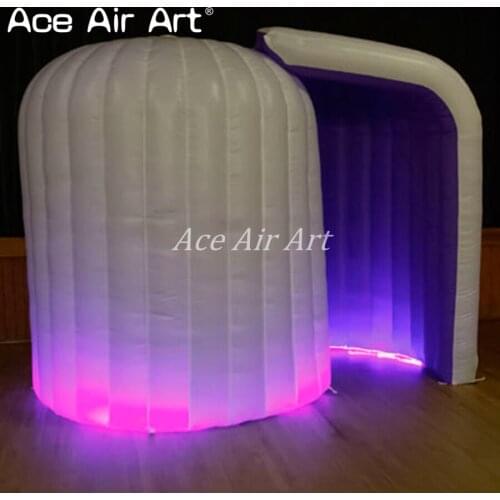 Mini lighting dome igloo inflatable igloo selfie photo booth,dome shap photo backdrop,inflatable dome tent for wedding