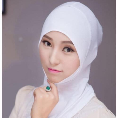 Muslim stretch Turban cap soft modal inner Hijab Caps Islamic Underscarf Bonnet hat female headband tube cap turbante mujer